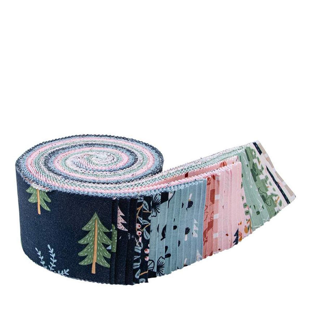 Image of the Forest Village rolie polie by Little Forest Atelier for Riley Blake Designs. Features forest themed fabrics. 
Cute Little Fabric Shop