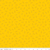 Image of the FFA Forever Blue 2 Logo Toss Yellow quilting cotton fabric by Riley Blake Designs. Features text on a yellow background. Official Licensed Product. Cute Little Fabric Shop