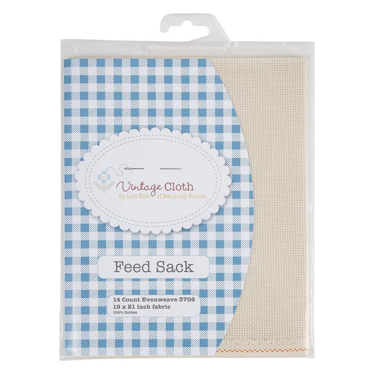 Image of the Lori Holt Vintage Cloth 14-Count Aida Feed Sack for Lori Holt for Riley Blake Designs. Features a tan fabric. 
Cute Little Fabric Shop
