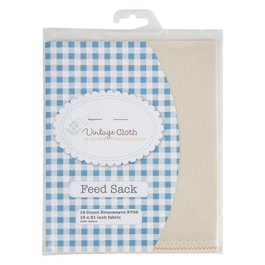 Image of the Lori Holt Vintage Cloth 14-Count Aida Feed Sack for Lori Holt for Riley Blake Designs. Features a tan fabric. 
Cute Little Fabric Shop