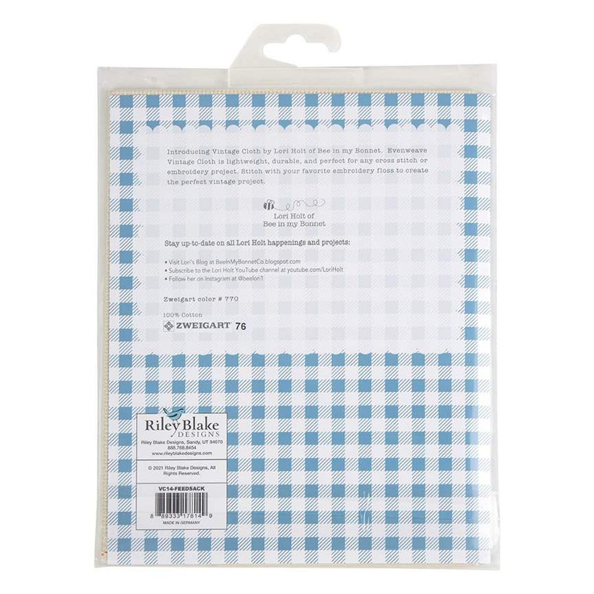 Image of the Lori Holt Vintage Cloth 14-Count Aida Feed Sack for Lori Holt for Riley Blake Designs. Features a tan fabric. 
Cute Little Fabric Shop