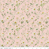 Image of the Love Me More Daisies Blush quilting cotton fabric by Lisa Audit for Riley Blake Designs. Features flowers on a pink background. Cute Little Fabric Shop