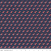 Image of the Stars and Stripes Forever Flags Navy quilting cotton fabric by Lori Whitlock for Riley Blake Designs. Features flags on a blue background. Cute Little Fabric Shop