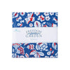 Image of the Freedom Garden 5 inch stacker by My Minds Eye for Riley Blake Designs. Features red white and blue fabrics. 
Cute Little Fabric Shop