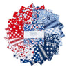 Image of the Freedom Garden 5 inch stacker by My Minds Eye for Riley Blake Designs. Features red white and blue fabrics. 
Cute Little Fabric Shop