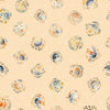 Image of the Poultry in Motion Chicks Tan quilting cotton fabric by QT Fabrics. Features chickens on a tan background. Cute Little Fabric Shop