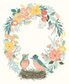 Image of the New Beginnings Panel
 quilting cotton fabric by Sandy Gervais for Riley Blake Designs. Features birds in a nest on a cream background.
Cute Little Fabric Shop