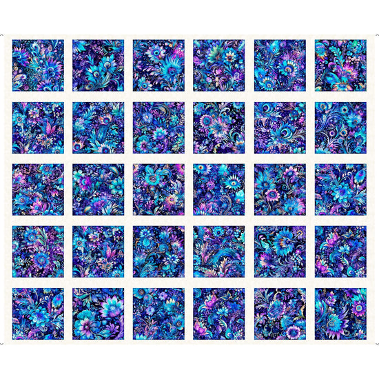 Image of the Fantasia Floral Picture Blocks Panel by Dan Morris for QT Fabrics. Features bright floral fabrics.
Cute Little Fabric Shop