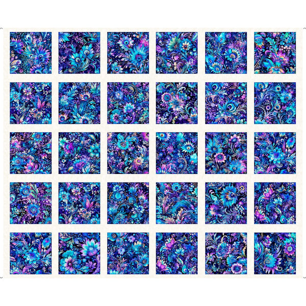 Image of the Fantasia Floral Picture Blocks Panel by Dan Morris for QT Fabrics. Features bright floral fabrics.
Cute Little Fabric Shop