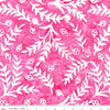 Image of the Expressions Batiks Sassy and Tweet Flamingo quilting cotton fabric. Features an abstract design on a pink background. Cute Little Fabric Shop
