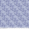 Image of the Sewing Seeds III Phlox Petals Periwinkle quilting cotton fabric by Lori Holt for Riley Blake Designs. Features flowers on a purple background. Cute Little Fabric Shop