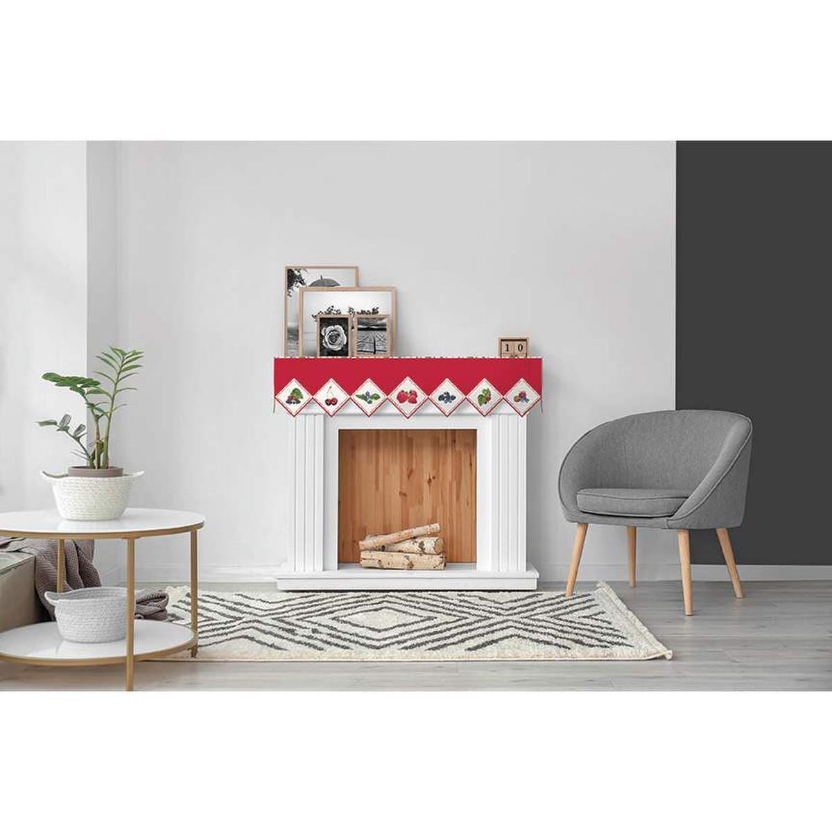 Image of the Mantel Runner of the Month & More Home Decor Panel June by Tara Reed for Riley Blake Designs. Features flowers on a runner. 
Cute Little Fabric Shop