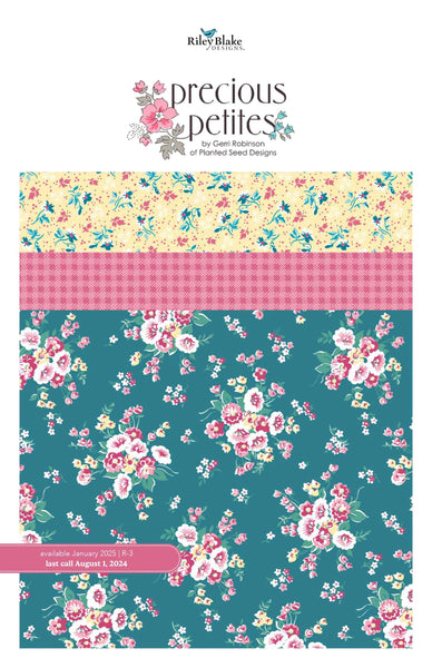 Image of the Precious Petites storyboard by Gerri Robinson for Riley Blake Designs. Features a floral collection. 
Cute Little Fabric Shop