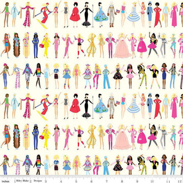 Image of the Barbie World Barbie Dolls quilting cotton fabric by Riley Blake Designs. Features barbie dolls. Official Licensed Product.
Cute Little Fabric Shop