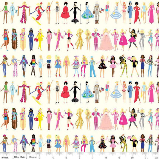 Image of the Barbie World Barbie Dolls quilting cotton fabric by Riley Blake Designs. Features barbie dolls. Official Licensed Product.
Cute Little Fabric Shop