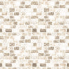 Image of the Dragon Dreams Castle Wall Taupe quilting cotton fabric by QT Fabrics. Features a tan brick wall. 
Cute Little Fabric Shop