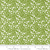 Image of the Raspberry Summer Blossoms Fresh Grass quilting cotton fabric by Sherri & Chelsi for Moda Fabrics. Features flowers on a blue background. Cute Little Fabric Shop