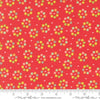 Image of the Raspberry Summer Rosy Raspbery quilting cotton fabric by Sherri & Chelsi for Moda Fabrics. Features flowers on a red background. Cute Little Fabric Shop