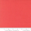 Image of the Raspberry Summer Beaded Raspberry quilting cotton fabric by Sherri & Chelsi for Moda Fabrics. Features lines on a red background. Cute Little Fabric Shop