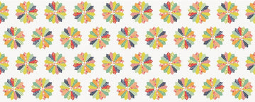 Image of the Raspberry Summer Wheels Cheater Multi quilting cotton fabric by Sherri & Chelsi for Moda Fabrics. Features circles on a white background. Cute Little Fabric Shop