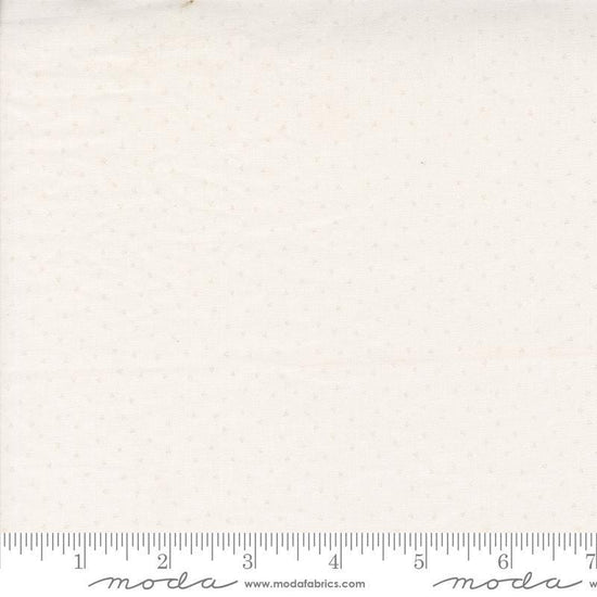 Image of the Itty Bitty Background Gatherings Tiny White Wh quilting cotton fabric by Moda Fabrics. Features flowers on a white background. Cute Little Fabric Shop