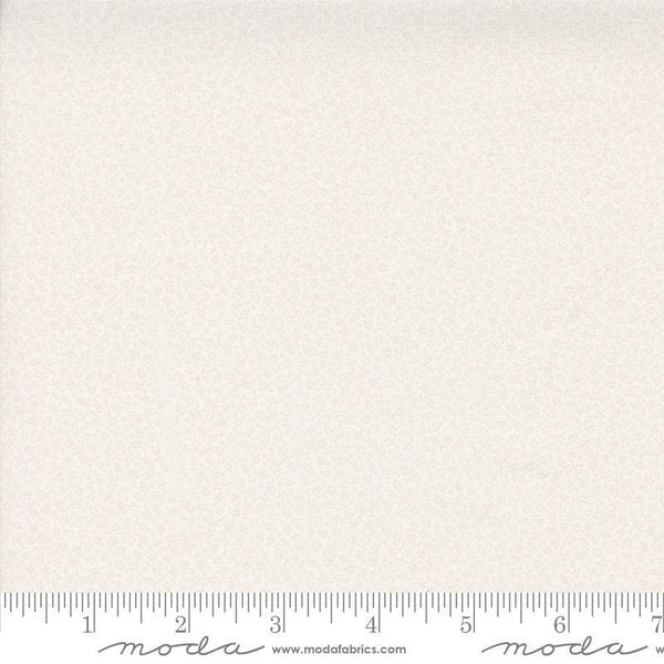 Image of the Itty Bitty Background Gatherings Little Leaf Off White quilting cotton fabric by Moda Fabrics. Features leaves on a white background. Cute Little Fabric Shop