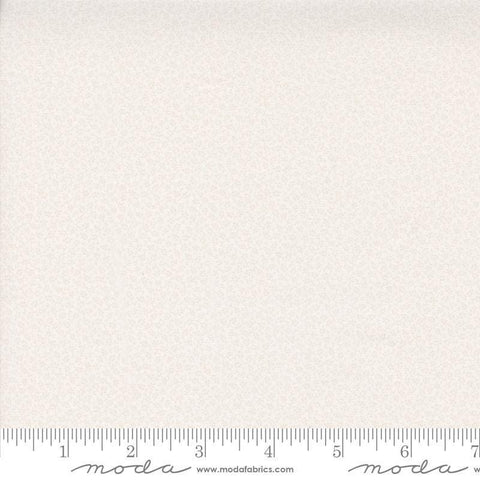 Image of the Itty Bitty Background Gatherings Little Leaf Off White quilting cotton fabric by Moda Fabrics. Features leaves on a white background. Cute Little Fabric Shop