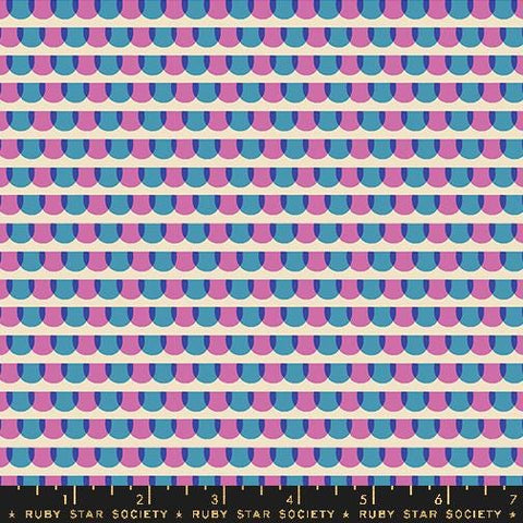 Image of the Animal Animal Tiles Vintage Blue quilting cotton fabric by Ruby Star Society for Moda Fabrics. Features tiles on a blue background. Cute Little Fabric Shop