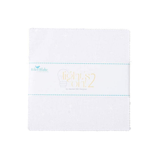 Image of the Lights On 2 5 inch Stacker by assorted RBD designers for Riley Blake Designs. Features low volume fabrics. 
Cute Little Fabric Shop