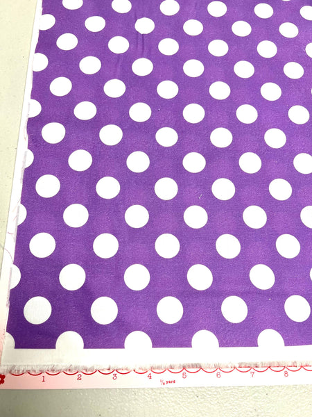 CLEARANCE Dots and Stripes and More Brights Large Dot 28894 V Purple - QT Fabrics - Polka Dots Dotted - Quilting Cotton Fabric