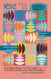 Image of the Nestle quilt pattern by Everyday Stitches for Moda Fabrics. Features swirls and curves on a quilt. 
Cute Little Fabric Shop