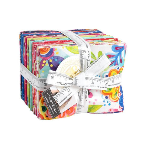 Image of the Flower Patches fat quarter bundle by Amarilys Henderson for Riley Blake Designs. Features floral fabrics on many backgrounds. 
Cute Little Fabric Shop