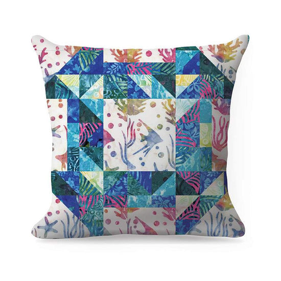 Image of the Cheeky Churn Dash quilt pattern by Kustom Kwilts for Riley Blake Designs. Features a large churn dash on a quilt. 
Cute Little Fabric Shop