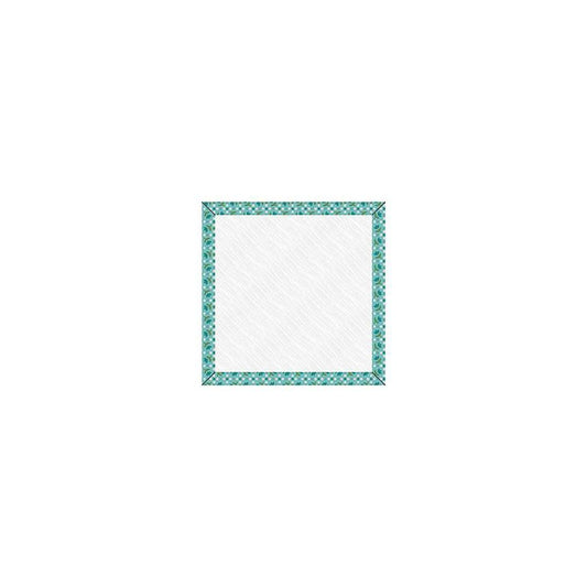 Image of the Lori Holt Piece & Plenty 7 inch Design Board Raindrop by Riley Blake Designs. Features a teal bordered design board. 
Cute Little Fabric Shop