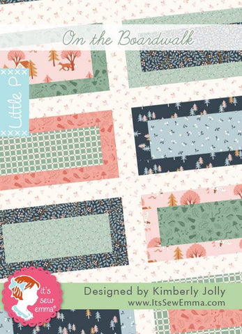 Image of the On the Boardwalk quilt pattern by Nova Birchfield from Its Sew Emma for Riley Blake Designs. Features rectangles on a quilt.
Cute Little Fabric Shop