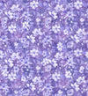 Image of the Hunny Bunny Tonal Floral Purple quilting cotton fabric by Morris Creative Group by QT Fabrics. Features flowers on a purple background. Cute Little Fabric Shop