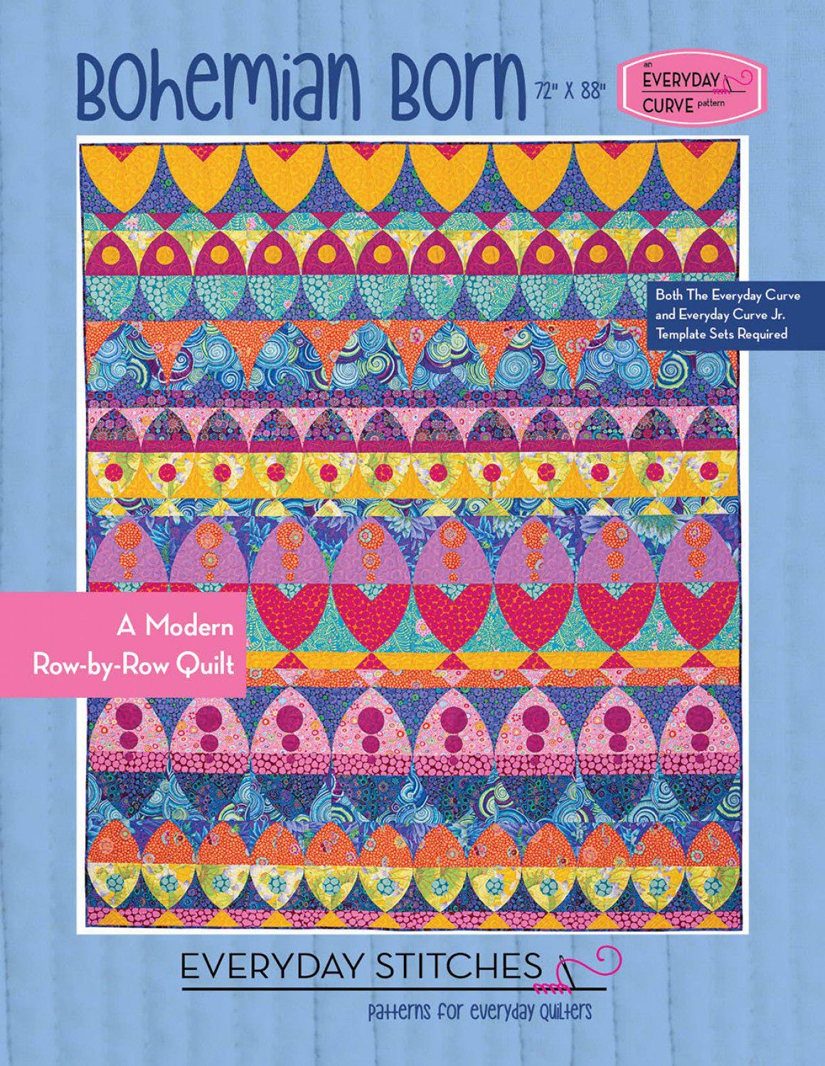 Image of the Bohemian Born quilt pattern by Everyday Stitches for Moda Fabrics. Features a busy bohemian quilt.
Cute Little Fabric Shop