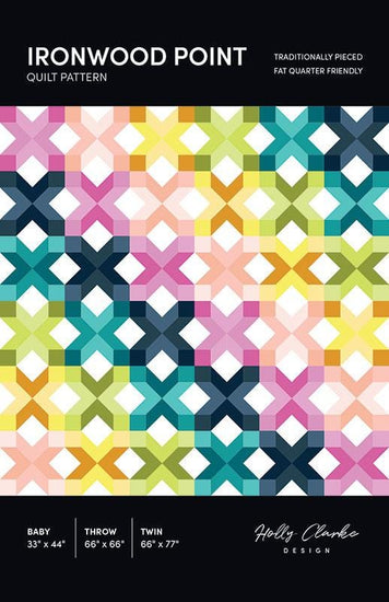 Image of the 
Ironwood Point quilt pattern by Holly Clarke for Moda Fabrics. Features a geometric quilt.
Cute Little Fabric Shop