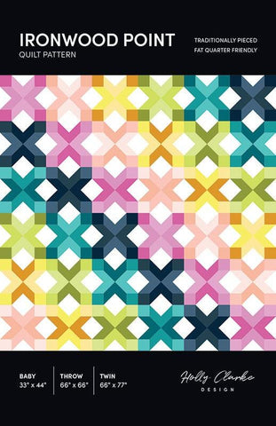 Image of the 
Ironwood Point quilt pattern by Holly Clarke for Moda Fabrics. Features a geometric quilt.
Cute Little Fabric Shop