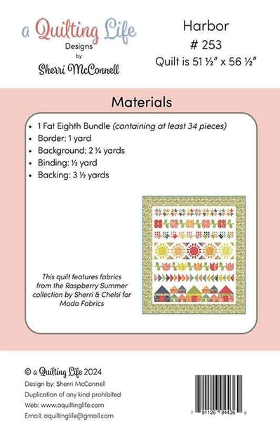 Image of the Harbor quilt pattern by Sherri McConnell for Moda Fabrics. Features the fabric requirements.
Cute Little Fabric Shop