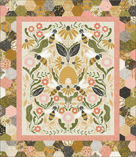 Image of the Bee Garden quilt pattern by Gingiber for Moda Fabrics. Features bees and flowers on a quilt.
Cute Little Fabric Shop