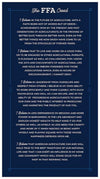 Image of the FFA Forever Blue 2 FFA Creed Panel quilting cotton fabric by Riley Blake Designs. Features the statement from the FFA. Official Licensed Product 
Cute Little Fabric Shop