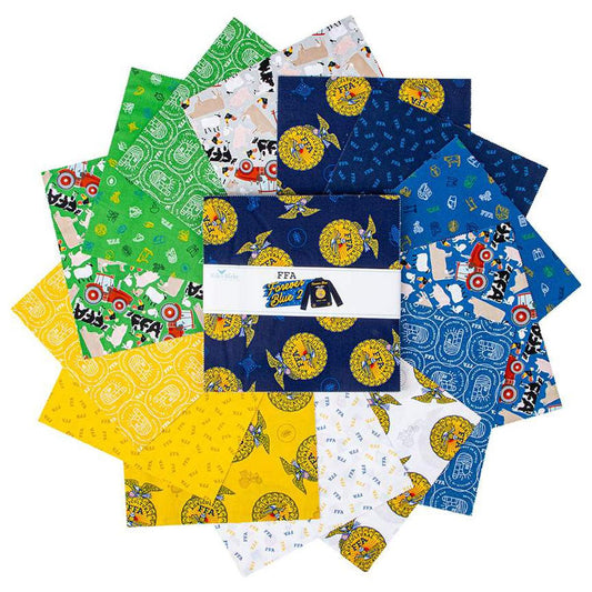 Image of the FFA Forever Blue 2 10" stacker by Riley Blake Designs. Features FFA themed fabrics. Official Licensed Product.
Cute Little Fabric Shop