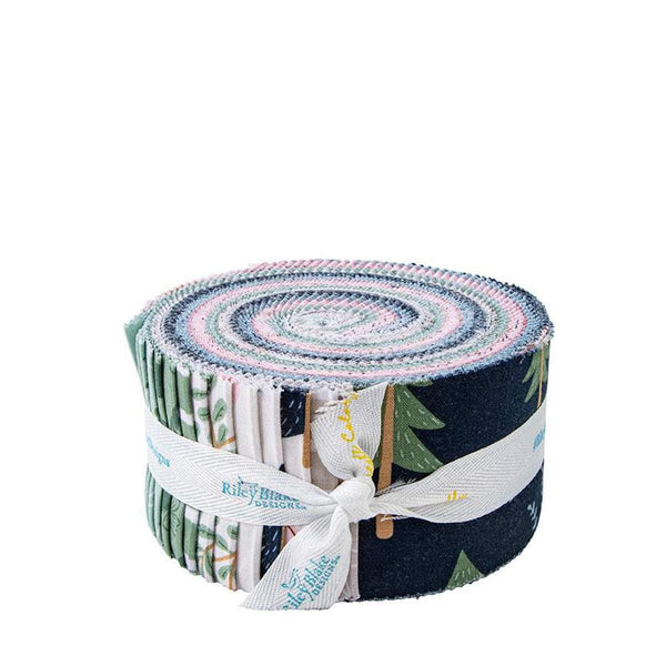 Image of the Forest Village rolie polie by Little Forest Atelier for Riley Blake Designs. Features forest themed fabrics. 
Cute Little Fabric Shop