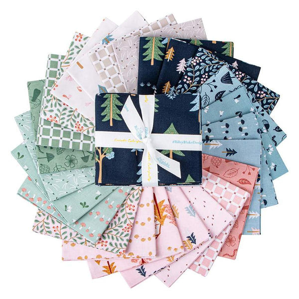 Image of the Forest Village fat quarter bundle by Little Forest Atelier for Riley Blake Designs. Features forest themed fabrics. 
Cute Little Fabric Shop