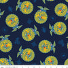 Image of the FFA Forever Blue 2 Badge Toss Navy quilting cotton fabric by Riley Blake Designs. Features emblems on a blue background. Official Licensed Product. Cute Little Fabric Shop