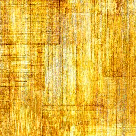 Image of the Into the Woods Texture Blender Gold quilting cotton fabric by Dan Morris for QT Fabrics. Features a textured pattern on a yellow background. Cute Little Fabric Shop