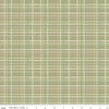 Image of the Love Me More Plaid Green quilting cotton fabric by Lisa Audit for Riley Blake Designs. Features plaid on a green background. Cute Little Fabric Shop