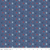 Image of the Stars and Stripes Forever Shooting Stars Blue quilting cotton fabric by Lori Whitlock for Riley Blake Designs. Features stars on a blue background. Cute Little Fabric Shop