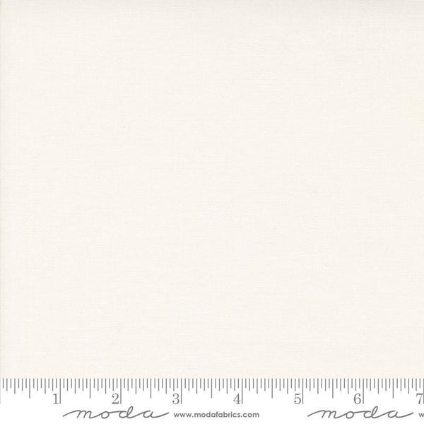 Image of the On Lake Time Solid Cloud White quilting cotton fabric by Deb Strain for Moda Fabrics. Features texture on a cream background. Cute Little Fabric Shop